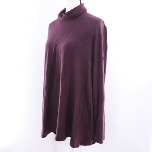 Lane Bryant Womens Plum Purple Turtleneck Long Sleeve Knit Tunic Top Plus 18/20
